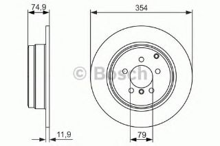 ARKA FREN DİSKI LAND ROVER RANGE ROVER III 3.0 TD 354MM resmi