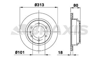 ARKA FREN DİSK AYNASI HAVALI FRONTERA A 2.2I / 2.4I / 2.3 TD / 2.5 TDS / 2.8TD resmi