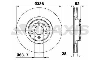 ÖN  FREN DİSK AYNASI HAVALI VOLVO S60 II (134)  10>15 S80 II (124)  06> V60 I (155, 157)  11>15 V70 III (135) 07>15 XC70 II (136) 09>15 resmi
