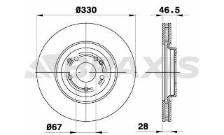 FREN DİSKI ÖN (AMG) W203 02>07 S203 02>07 C209 02>09 R171 04>11 resmi
