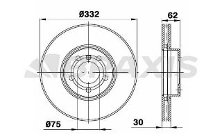 ÖN  FREN DİSKI BMW  X5 E70 F15  X6 E71 F16 332MM resmi