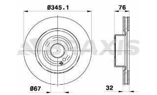 FREN DİSKI ÖN W220 98>03 C215 99>06 resmi
