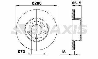 ÖN  FREN DİSK AYNASI DUCATO BOXER JUMPER 14Q (15 JANT) 94>02 HAVA SOGUTMASIZ resmi