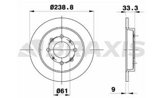 ARKA FREN DİSK AYNASI DÜZ HONDA CİTY 2008 2012 HONDA JAZZ 2008 2012 239X4 resmi
