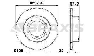 ÖN  FREN DİSK AYNASI HAVALI HİLUX VIGO 2.5DT 3.0DT D 4D 4X4 05> 13 297X6 resmi