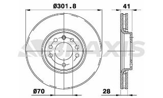 ÖN  FREN DİSK AYNASI HAVALI VECTRA C 2.0T 16V / 2.2 03 / 03>VECTRA C GTS 2.0T 16V / 2.2 3.2 V6 03 / 03> resmi