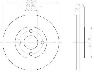 ÖN  FREN DİSK AYNASI FOCUS I 98>04 FİESTA V 00>08 FUSİON 02>12 FORD KA 1.6 03>08 MAZDA II 1.2 / 1.4 / 1.6 resmi