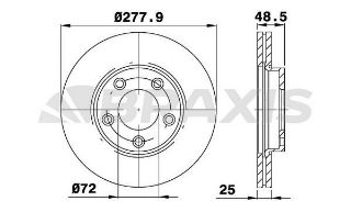 ÖN  FREN DİSK AYNASI HAVALI MAZDA 5 05>MAZDA 3 03>10 277X5 resmi