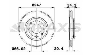ÖN  FREN DİSK AYNASI P106 SAXO 1.1 / 1.3 / 1.4 / 1.4I / 1.5D / 1.6I 91> P206 P306 P206+ (T3E) P205 P309 AX ZX X resmi
