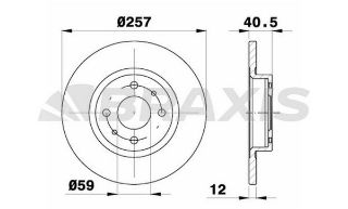 ÖN  FREN DİSK AYNASI BRAVA BRAVO I MAREA PUNTO TEMPRA TİPO ALFA ROMEO 145 146 (257MM) resmi