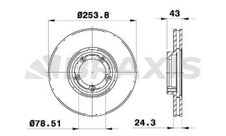 ÖN  FREN DİSK AYNASI FORD TRANSİT IV V 2.5D T12 94>00 HAVA SOGUTMALI resmi