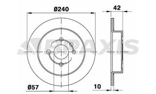 ARKA FREN DİSK AYNASI (5 BİJON) ASTRA H MERİVA B CORSA C ASTRA G 2.0DI 2.0 16V 1.8 16V 02 / 98>2.0D resmi
