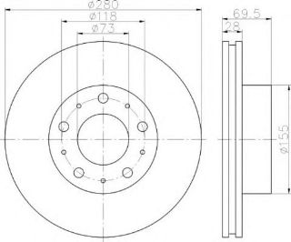ÖN  FREN DİSK AYNASI BOXER III JUMPER III DUCATO III 14Q (15 JANT) / (CAP: 280MM KALINLIK: 28MM) HAV resmi
