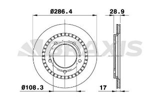 ÖN  FREN DİSK AYNASI HAVALI GRAND VİTARA 98>05 286X5 resmi