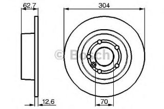 ARKA FREN DİSKI LAND ROVER DISCOVERY RANGE III 3.0 TD6 304MM resmi
