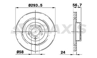 ÖN  FREN DİSK AYNASI HAVALI FORESTER 04>10 IMPREZA 04>11 LEGACY 09>11 OUTBACK 03>11 294×5 resmi