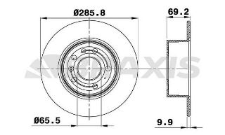 ARKA FREN DİSKI (5 BİJON) VECTRA B 2.0I 16V 2.5I V6 95> resmi