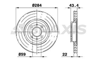 ÖN  FREN DİSK AYNASI BRAVO I II CROMA DOBLO İDEA LİNEA MAREA STILO ALFA 155 1.2 / 1.3 / 1.4 / 1.6 / 1.8 / 1.9 / 2 resmi