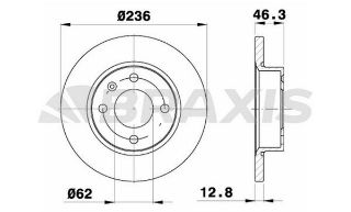 ÖN  FREN DİSK AYNASI FAVORIT FELİCİA 1.1 / 1.3 / 1.6 / 1.9 FORMAN CADDY II 1.6 / 1.9D 96 00 resmi