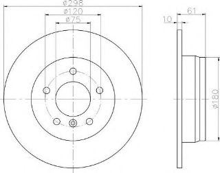 ARKA FREN DİSKI BMW E39 298X10 resmi