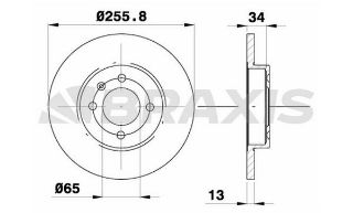 ÖN  FREN AYNASI GOLF III 1.6 1.9TDI CABRİO 1.8 1.9TDI 93 98 PASSAT 1.8 1.9D 1.9TD 1.9TDI 88>96 resmi