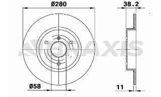 FREN DİSKI ÖN ROADSTER COUPE (452) FORTWO COUPE (451) 07> CİTY-COUPE (450) 98>04 resmi
