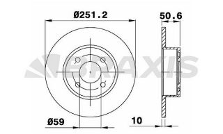 ARKA FREN DİSK AYNASI BRAVO II LİNEA 1.4T JET 1.6D 2.0D 06> STILO CROMA 1.6 / 1.9D (251.5MM) resmi