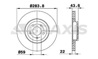 ÖN  FREN AYNASI (DİSKI) DOBLO III EGEA 1.3 / 1.6 / 2.0 10>ALFA ROMEO 147 156 (5 BİJON 284MM) resmi