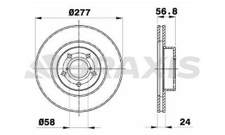 ÖN  FREN DİSK AYNASI HAVALI FORESTER 08> BRZ 2.0 12> XV 2.0 12> LEGACY 12> IMPREZA 05> OUTBACK 2.5 3. resmi