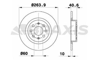 ARKA FREN AYNASI (DİSKI) GRANDE PUNTO PUNTO EVO 1.2 / 1.3 / 1.4T JET 05> resmi
