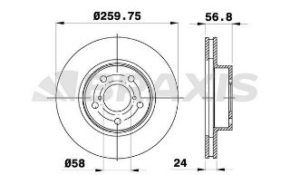 ÖN  FREN DİSK AYNASI HAVALI IMPREZA 4X4 98>10 LEGACY 94>03 260X5 resmi