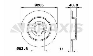 ARKA FREN DİSK AYNASI FOCUS II 04 /> FOCUS II C MAX 03>07 C MAX 07 /> 1.6TI 16V / 1.6TDCI / 1.8 MAZ resmi