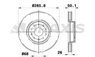 ÖN  FREN DİSK AYNASI HAVALI VOLVO  S60 00>10  S80 98>06 XC70 00> 07 V70 II  99>07 resmi