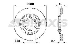 ÖN  FREN DİSK AYNASI İSUZU DMAX 2.5D 2002 2012 resmi