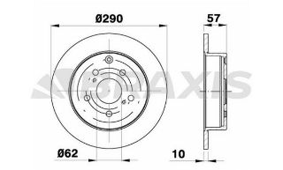 ARKA FREN DİSK AYNASI HAVALI COROLLA 1.6 1.8 2.0 VERSO D 4D 04>09 290X5 resmi
