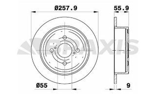 ARKA FREN DİSK AYNASI DÜZ VVTI 03>07 COROLLA 258X4 resmi