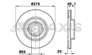 ÖN  FREN DİSK AYNASI HAVALI COROLLA 1.4 D4D 2003 2007 (275X4) resmi