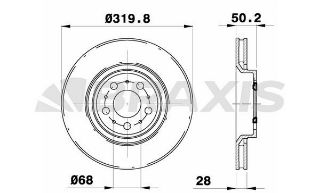 ÖN  FREN DİSK AYNASI HAVALI  S60 00>10  S80 00> 10  V70 01> 10  XC70 02> 10 S80 I (184) 00>06 resmi