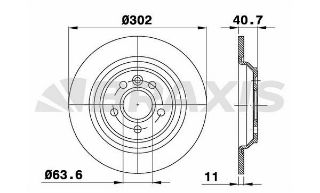 ARKA FREN AYNASI VOLVO  S60 II10> S80 II 06> V60 II 13> V70 II 06> XC70 06> DÜZ 302MM resmi