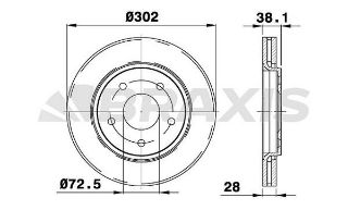 ÖN  FREN DİSKI CHRYSLER GRAND VOYAGER V DODGE JOURNEY resmi