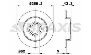 ARKA FREN DİSK AYNASI SWİFT IV 10> 259X4 resmi