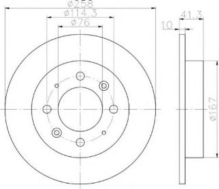ARKA FREN DİSK AYNASI 258 MM KİA CERATO 04> resmi
