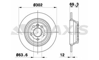 ARKA FREN DİSK AYNASI VOLVO / V70 III D4 13> S80 II / 2.0 / 3.2 / 2.0TDI 08> XC70 06> resmi