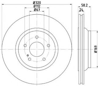 FREN DİSKI ARKA (HAVALANDIRMALI) W221 05>13 C216 06>13 W222 13>17 R230 06>12 resmi