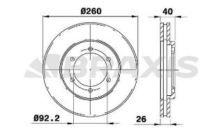 ÖN  FREN DİSK AYNASI NİSSAN KING CAB NP300 2.4I resmi