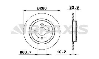 ARKA FREN DİSK AYNASI FOCUS 1.4 15V 1.6 16V 1.8T / DI / TDDI.ST170 10 / 98 11 / 04 resmi