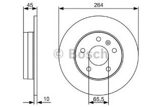 ARKA FREN DİSKI 264MM X 10MM OPEL ZAFİRA B 1.6I 1.6T resmi