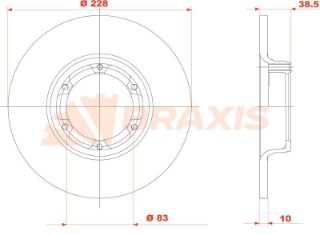 FREN DİSKI ÖN R12 TOROS DÜZ 228MM resmi
