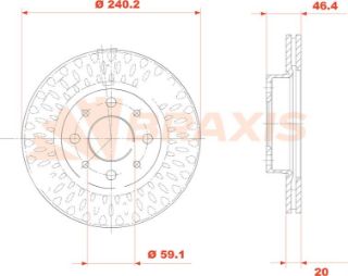 ÖN  FREN AYNASI (DİSKI) MAREA PALİO ALBEA ALFA ROMEO 145 146 1.2 / 1.4 / 1.6 / 1.9 resmi