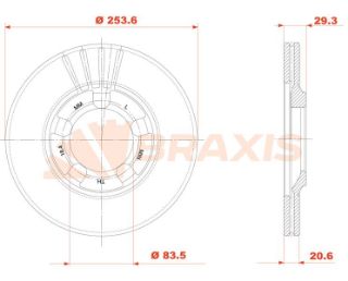 FREN DİSKI ÖN H100 MINIBUS 94>08 KAMYONET 97>03 HAVALI 253MM resmi